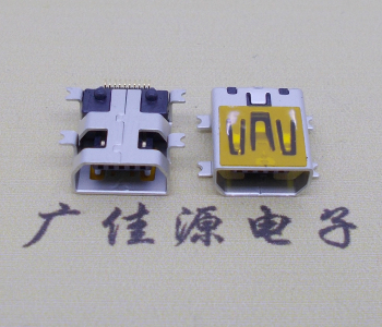 安徽迷你USB插座,MiNiUSB母座,10P/全贴片带固定柱母头