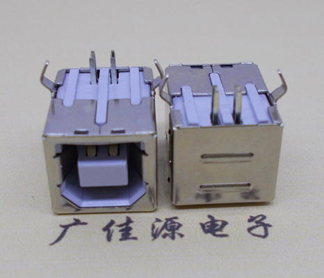 安徽USB BF90度母座 打印机接口 卧式插板DIP白胶