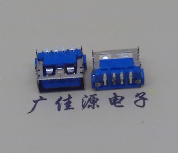 安徽AF短体10.0接口 蓝色胶芯 直边4pin端子SMT