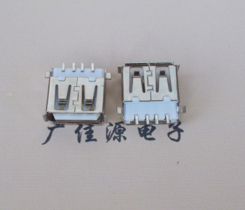安徽USB母座 AF沉板1.9引脚4P贴片白胶芯卷边