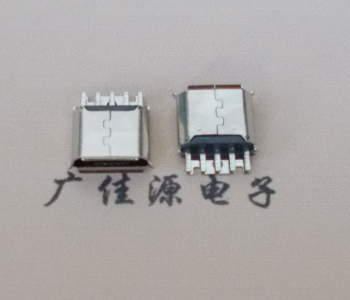 安徽Micro USB母座 防水接口焊线夹板式悬空翻边