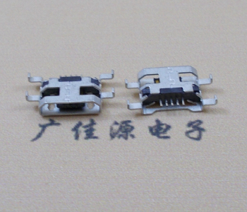 安徽MICRO USB 5PIN接口 沉板1.6MM 四脚插板无导位