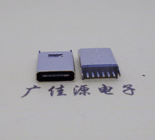 安徽直立式插板Type-C6p母座连接器高H=10.0mm