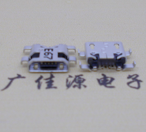 安徽Micro usb 反向沉板1.2mm接口四脚插直边无导位