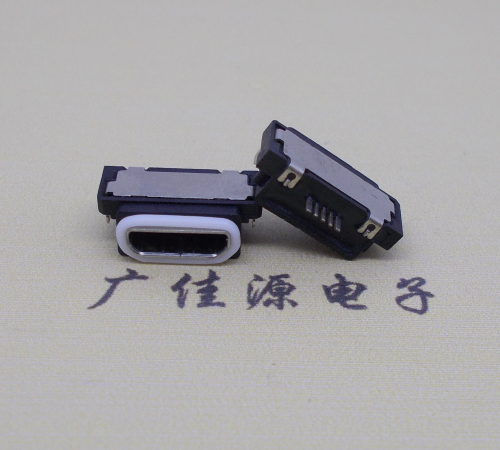 安徽micro usb5pin防水接口 沉板 0.8卧式防水母座
