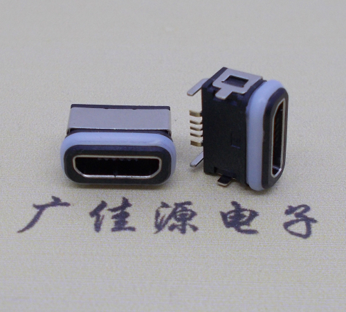 安徽micro母座 5p防水 四脚插板usb防水连接器