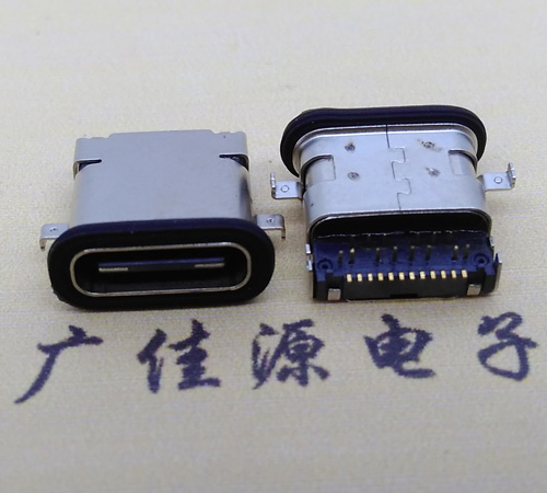 安徽 卧式type-c16p母座前插后贴 type-c接口 type-c连接器