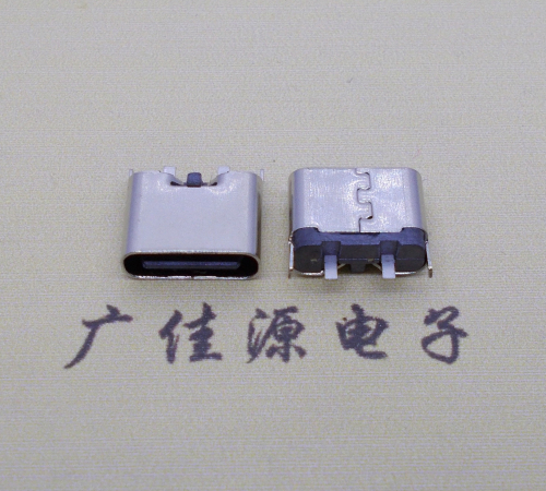 安徽铆合式type c2p母座两脚插板尾部带卡扣
