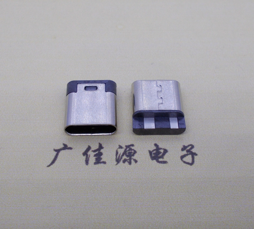 安徽电源椭圆形USB接口.type c2p焊线母座.充电尾部2点焊接详解