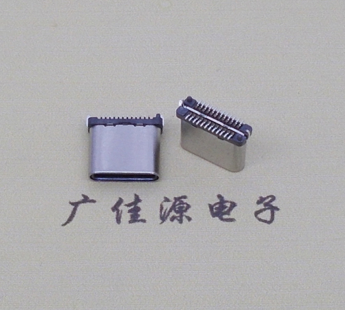 安徽USB TYPE-C接口短体24P公头立式贴板高度H=8.0mm 高速数据传输快充电款